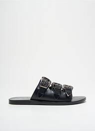 Mulete/saboți țesătură satinată toc plat până la 3 cm negru L'ATELIER TROPÉZIEN femme