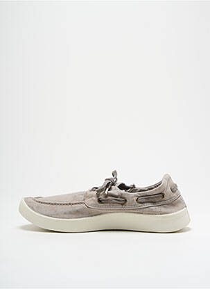 Pantofi de barcă vârf rotund vârf rotund gri NATURAL WORLD bărbat