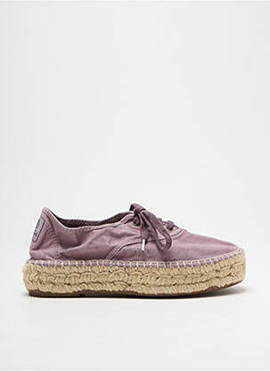 Espadrile închidere cu șireturi toc de 4 la 6 cm violet NATURAL WORLD femeie