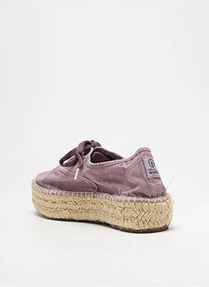 Espadrile închidere cu șireturi toc de 4 la 6 cm violet NATURAL WORLD femeie