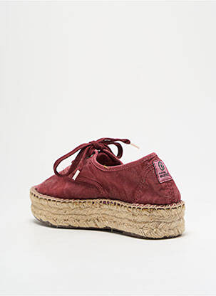 Espadrile închidere cu șireturi toc de 4 la 6 cm mov închis NATURAL WORLD femeie