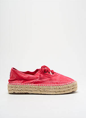Espadrile închidere cu șireturi toc de 4 la 6 cm roz NATURAL WORLD femeie