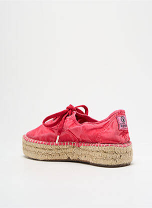 Espadrile închidere cu șireturi toc de 4 la 6 cm roz NATURAL WORLD femeie