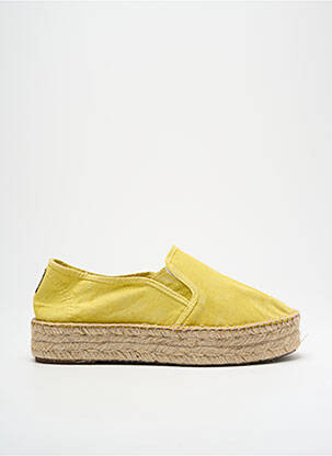Espadrile platformă toc de 4 la 6 cm galben NATURAL WORLD femeie
