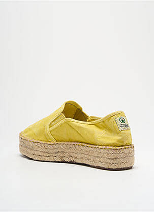 Espadrile platformă toc de 4 la 6 cm galben NATURAL WORLD femeie