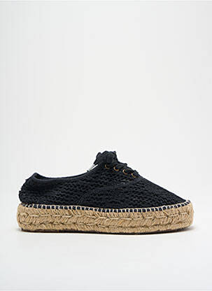 Espadrile închidere cu șireturi toc de 4 la 6 cm negru NATURAL WORLD femeie