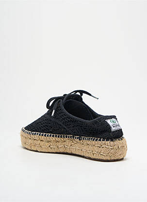 Espadrile închidere cu șireturi toc de 4 la 6 cm negru NATURAL WORLD femeie
