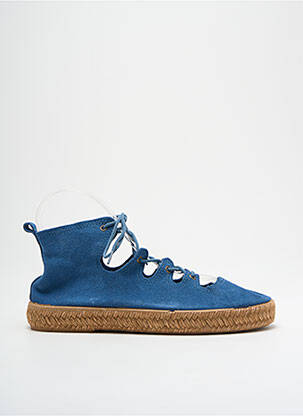 Espadrile închidere cu șireturi toc plat până la 3 cm albastru IPPON VINTAGE femeie