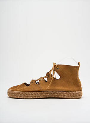 Espadrile închidere cu șireturi toc plat până la 3 cm maro IPPON VINTAGE femeie