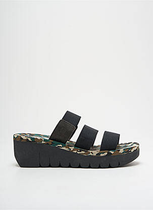 Sandale/pantofi decupați toc platformă toc de 4 la 6 cm negru FLY LONDON femeie