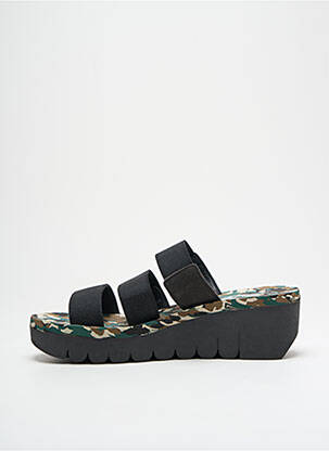 Sandale/pantofi decupați toc platformă toc de 4 la 6 cm negru FLY LONDON femeie