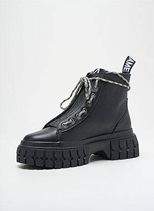 Botine/ghete material neted toc de 4 la 6 cm negru NO NAME femeie