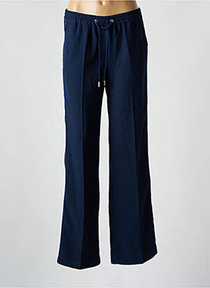 Pantalon drept țesătură crep mărime normală albastru I.CODE (By IKKS) femeie