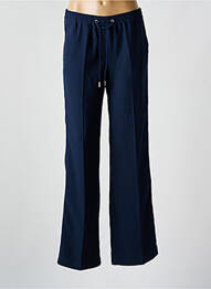 Pantalon drept țesătură crep mărime normală albastru I.CODE (By IKKS) femme