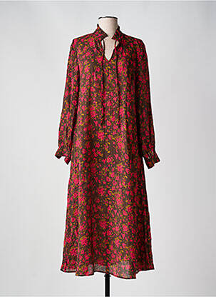 Rochie lungă mâneci lungi mâneci lungi roz MINIMUM femeie
