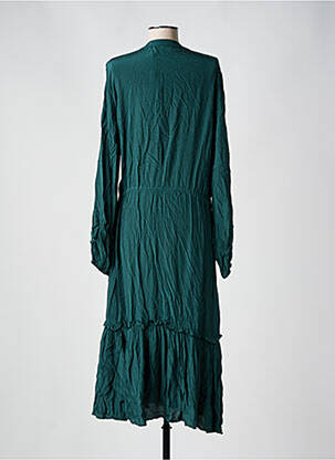 Rochie lungă mâneci lungi mâneci lungi verde MINIMUM femeie