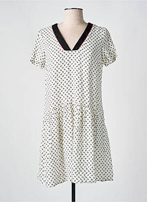 Rochie scurtă mâneci scurte mâneci scurte bej I.CODE (By IKKS) femeie