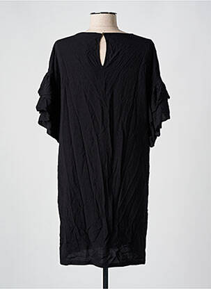Rochie scurtă croială fluidă mâneci scurte negru MINIMUM femeie