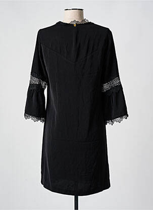 Rochie scurtă croială fluidă mâneci 3/4 negru I.CODE (By IKKS) femeie