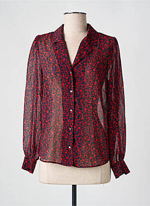 Cămașă imprimeu floral mâneci lungi albastru I.CODE (By IKKS) femeie