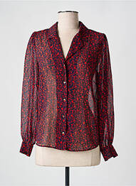 Cămașă imprimeu floral mâneci lungi albastru I.CODE (By IKKS) femeie