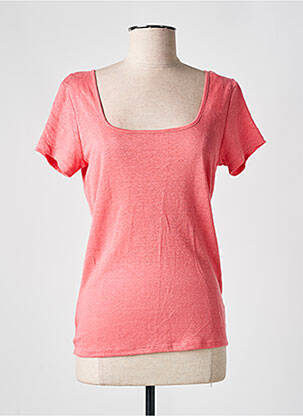 Tricou elasticitate mâneci scurte roz I.CODE (By IKKS) femeie