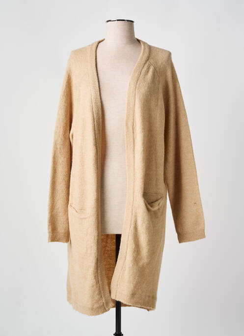 Vestă cu mâneci lungi bej MINIMUM femeie