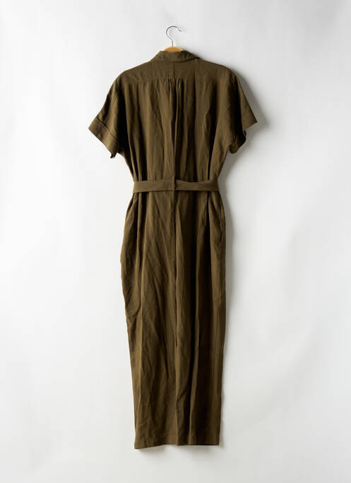 Salopetă-pantalon buzunare mâneci scurte verde MINIMUM femme