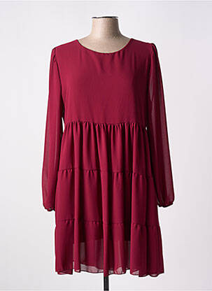 Rochie scurtă croială fluidă mâneci lungi roșu LA PETITE NÎMOISE femeie