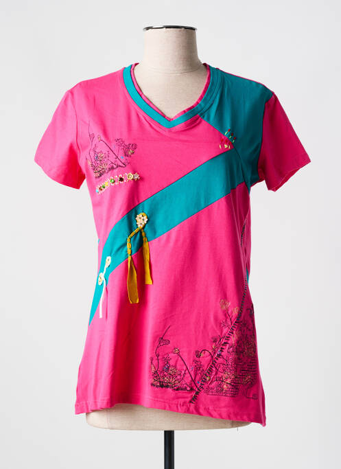 Tricou roz S.QUISE femeie