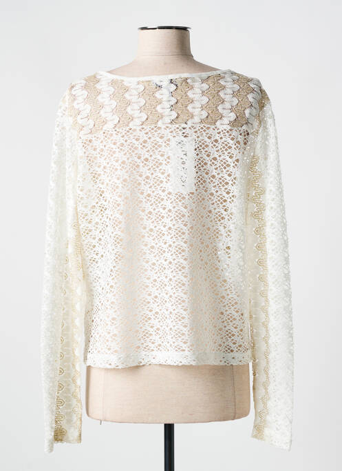 Vestă cu mâneci lungi alb MERI & ESCA femeie