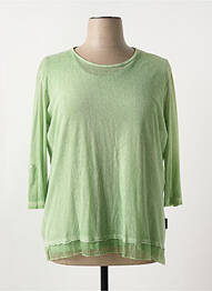Top elasticitate mâneci 3/4 verde CAPUCCINO femme