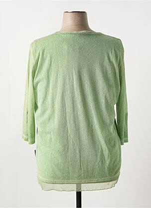 Top elasticitate mâneci 3/4 verde CAPUCCINO femeie