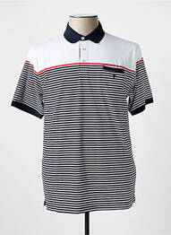 Polo imprimeu dungi mâneci scurte alb MCM homme
