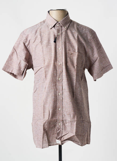 Cămașă cu mâneci scurte maro CHATEL bărbat