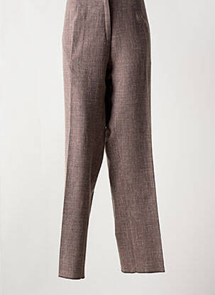 Pantalon drept talie elastică mărime normală maro GRIFFON femeie