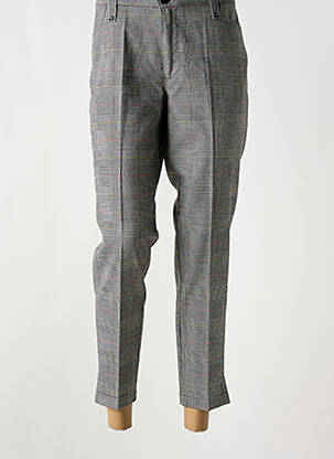 Pantalon 7/8 talie cu cleme gri WALTRON femeie