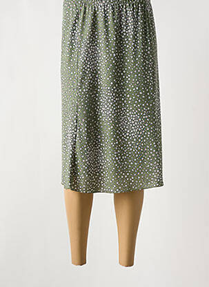 Fustă midi verde OMC femeie