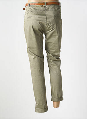 Pantalon chino țesătură poplin mărime normală verde LA PETITE NÎMOISE femeie