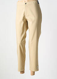 Pantalon 7/8 țesătură poplin mărime normală bej WALTRON femme