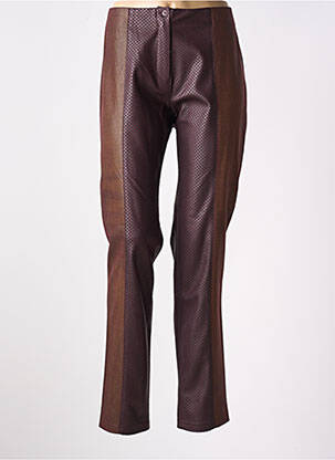 Pantalon slim elasticitate mărime normală maro IMPULSION femeie
