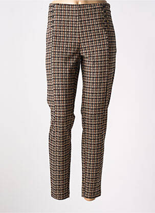 Pantalon 7/8 talie înaltă talie înaltă maro LCDN femeie