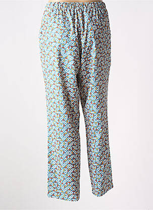 Pantalon drept talie elastică mărime normală verde WALTRON femeie