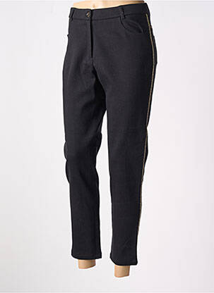 Pantalon 7/8 talie cu cleme mărime normală negru MERI & ESCA femeie