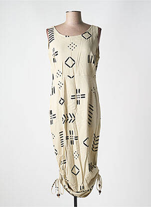 Rochie midi bej GARUDA GARUZO femeie