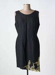 Rochie midi țesătură crep fără mâneci negru GARUDA GARUZO femme