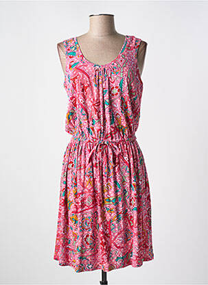 Rochie midi imprimeu floral fără mâneci roz JAC JAC femeie