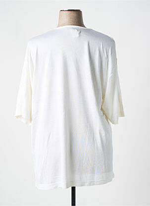 Tricou elasticitate mâneci scurte alb L'AUTRE MAILLE femeie