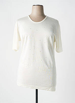 Tricou elasticitate mâneci scurte alb ALOHA femeie
