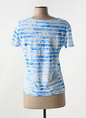 Tricou guler în v mâneci scurte albastru LES MARINS DE JAC JAC femeie